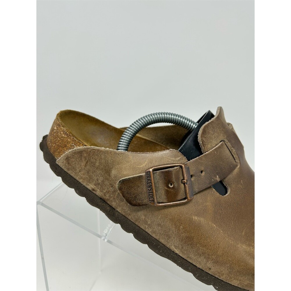 Birkenstock Boston Clogs Tobacco Brown Slip-On Buckle Cork Footbed Size 38 - Picture 2 of 14